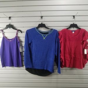 New 3 Pcs Women's Top Blouse Shirt Sweater Tank